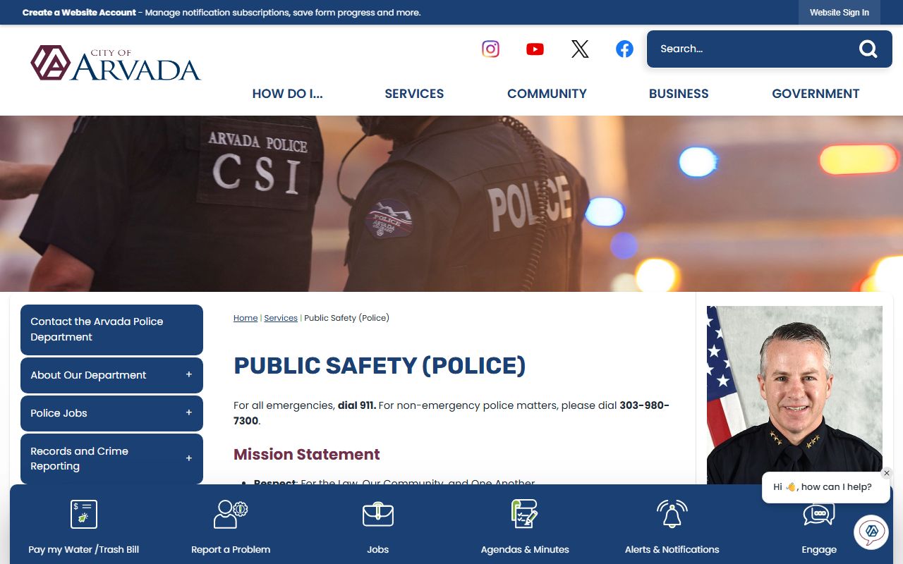 Arvada Police Department inmate custody records