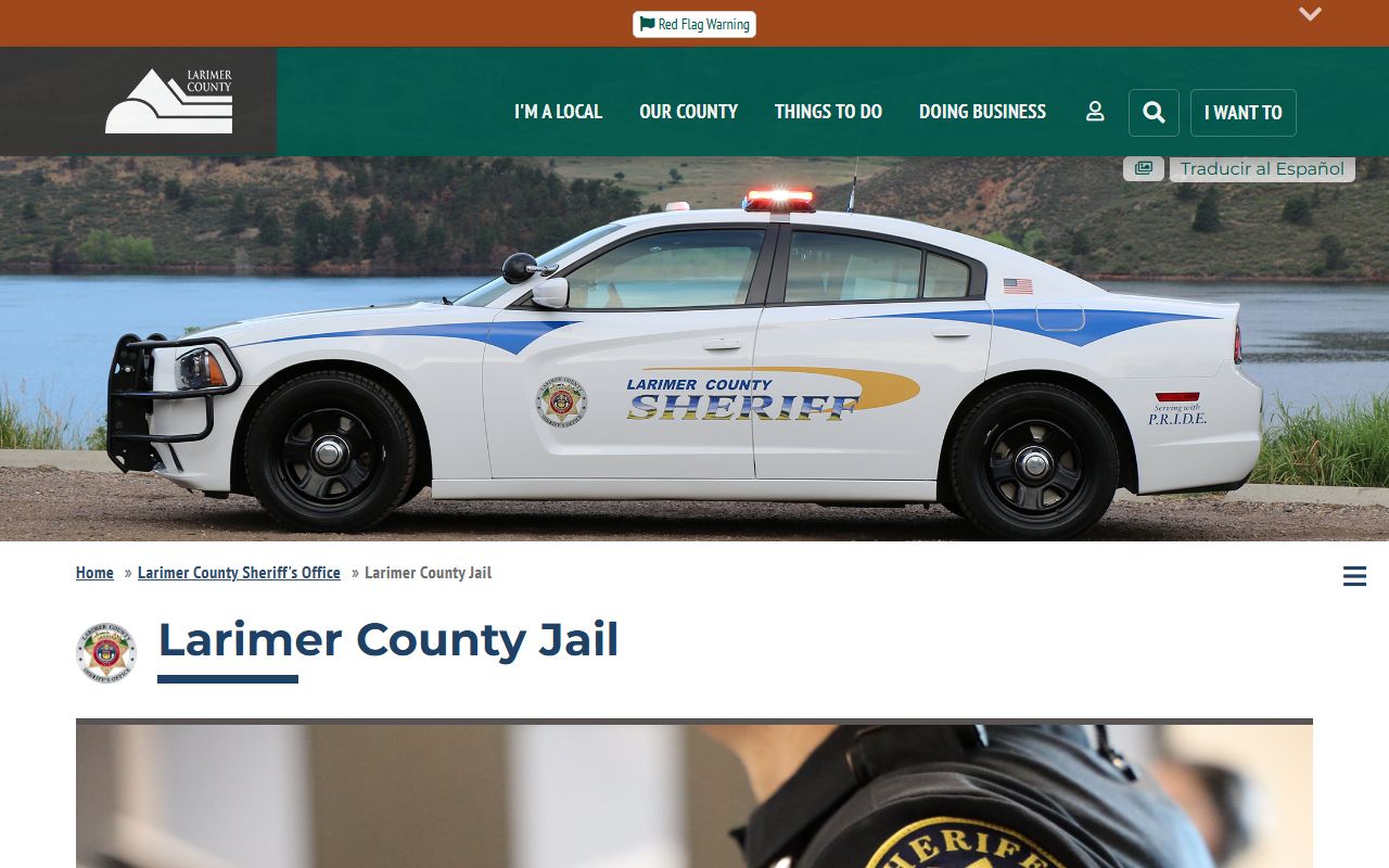 Larimer County Sheriff jail information page for custody records